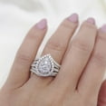 thumbnail image 4 of 2.00 CT T.W. Round Cut Pear Shape Halo Diamond Ring & Band Set in 14K Gold, 4 of 6