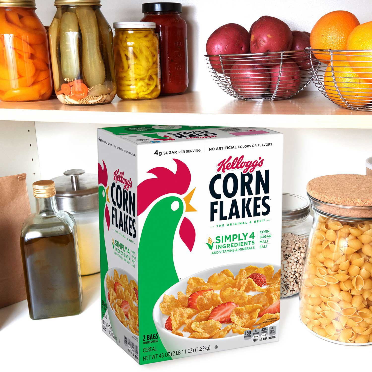 Corn Flakes Breakfast Cereal, 43 oz.