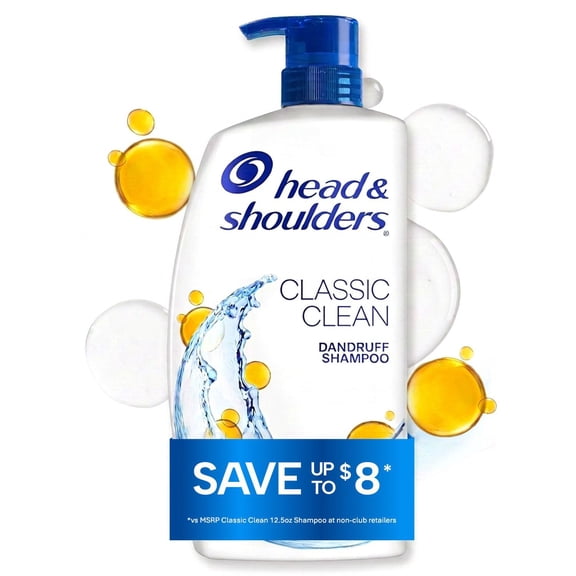 Head & Shoulders Classic Clean Anti-Dandruff Shampoo, Vitamin E, Flake Protection & Itch Relief, 38.8 fl. oz.