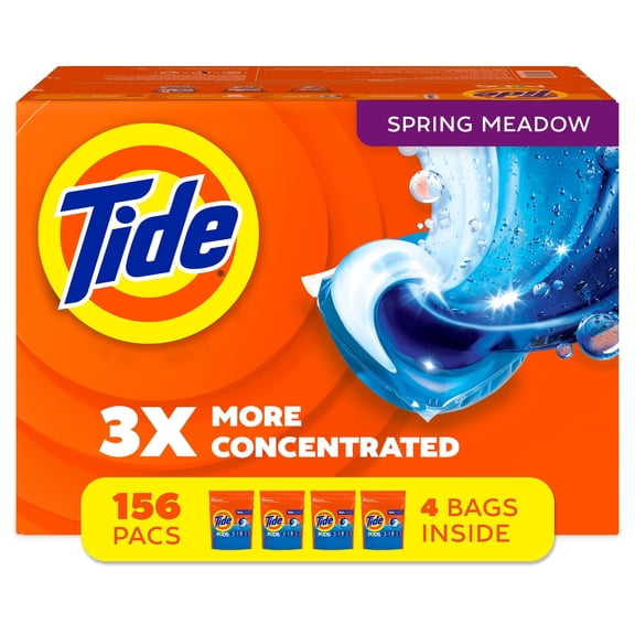 Tide PODS Laundry Detergent Pacs, Spring Meadow, 156 ct.