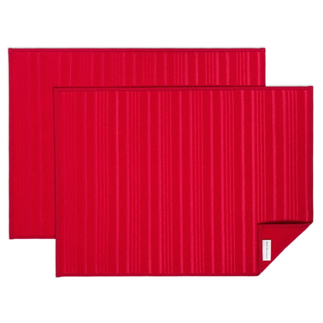 KitchenAid Rib Texture Dish Drying Mats, Set of 2, Assorted Colors