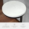 thumbnail image 4 of Adley Round Side Tables with Faux Marble Top and Black Metal Base, Set of 2, 4 of 7