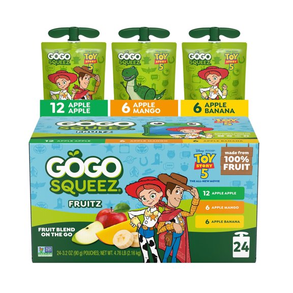 GoGo SqueeZ Toy Story, Variety Pack, 3.2 oz., 24 pk.