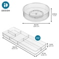 thumbnail image 6 of iDesign Cosmetic Drawer Organizer and Lazy Susan Storage Set, Clear, Set of 3, 6 of 8