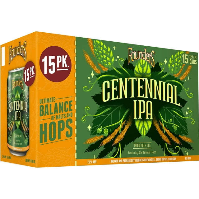 Founders Centennial IPA Ale Beer, 12 fl. oz. can, 15 pk.