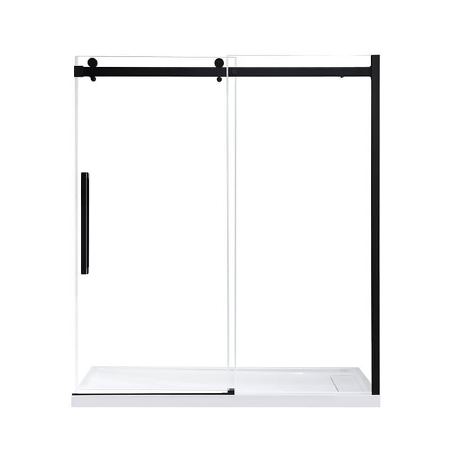 OVE Decors Bel 70-3/16 - 72-3/16"W x 78-3/4"H Frameless Soft-Close Sliding Shower Door with Clear Glass