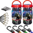 thumbnail image 1 of STP 48-Piece Set Heavy-Duty Bungee Cord Assortment with Durable Hooks, UV-Resistant Tie-Down Straps for Cargo, 1 of 10