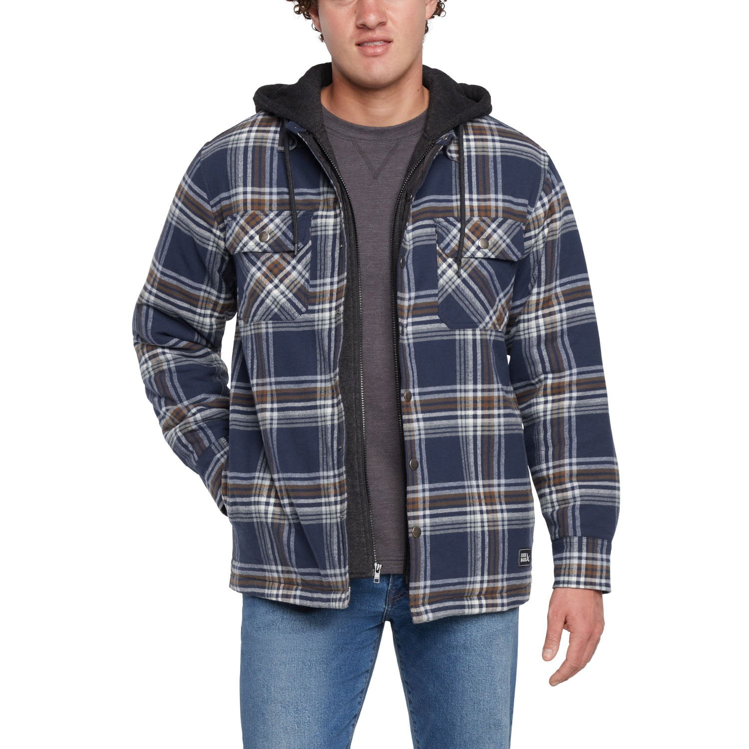 ジャケット・アウター 90s Eddie Bauer Plaid Hoodie 2025-1014 . 1990s EBTEK Eddie Bauer / Flannel Hoodie Shirt