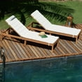thumbnail image 1 of Amazonia Sandy Chaise Lounger with Teak Finish, 1 of 12
