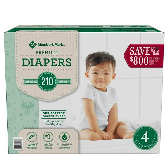 Member's Mark Premium Baby Diapers (Choose Your Size)