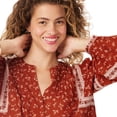 thumbnail image 6 of BILA Women's Printed Pintuck Long Sleeve Cotton Top, 6 of 9