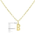 thumbnail image 4 of Initial Paperclip Chain Pendant Necklace in 14K Gold, 4 of 5