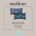 thumbnail image 9 of Martha Stewart Distressed Jacobean Indoor/Outdoor Decorative Pillow, Set of 2, Choose Size, 9 of 10