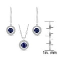 thumbnail image 7 of Round Cut Lab Created Gemstone Dancing Pendant & Earring Set in Sterling Silver, 7 of 8