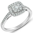 thumbnail image 2 of 0.50 CT. T.W. Halo Diamond Ring in 14K Gold, 2 of 4