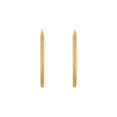 thumbnail image 3 of Diamond Cut Hoop Earrings in 14K Gold, 3 of 5