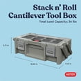thumbnail image 3 of Keter 18 inch Cantilever Resin Portable Tool Box Organizer, 3 of 20