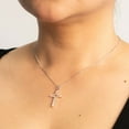 thumbnail image 9 of 0.30 CT. T.W. Round Cut Cross Diamond Pendant Necklace in 14K Gold, 9 of 9