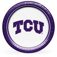 thumbnail image 1 of Texas Christian Horned Frogs NCAA Round Paper Plates, 10", 85 ct., 1 of 8
