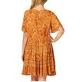 thumbnail image 3 of Bila Women's Floral Paisley Short Tiered Dress, 3 of 5