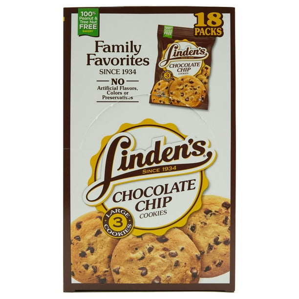 Linden's Chocolate Chip Cookies, 1.8 oz., 18 pk. - Samsclub.com