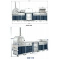 thumbnail image 4 of Thor Kitchen 5-piece Stainless Steel Outdoor Kitchen with 30“ Drop In Grill, Outdoor Refrigerator, Pizza Oven, Sink Cart and Griddle, 4 of 11