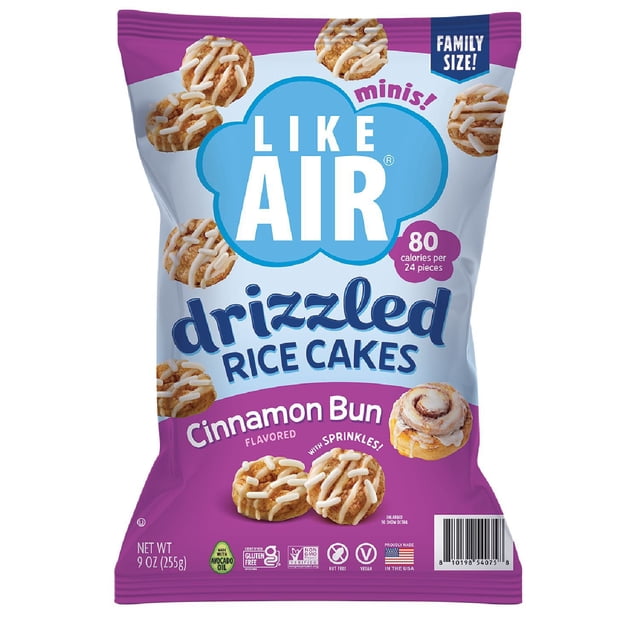 Like Air Drizzled Rice Cakes, Cinnamon Bun, 9 oz.