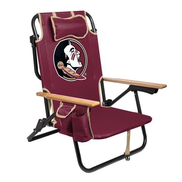 Logo Brands Florida State Seminoles Reclining Beach Chair