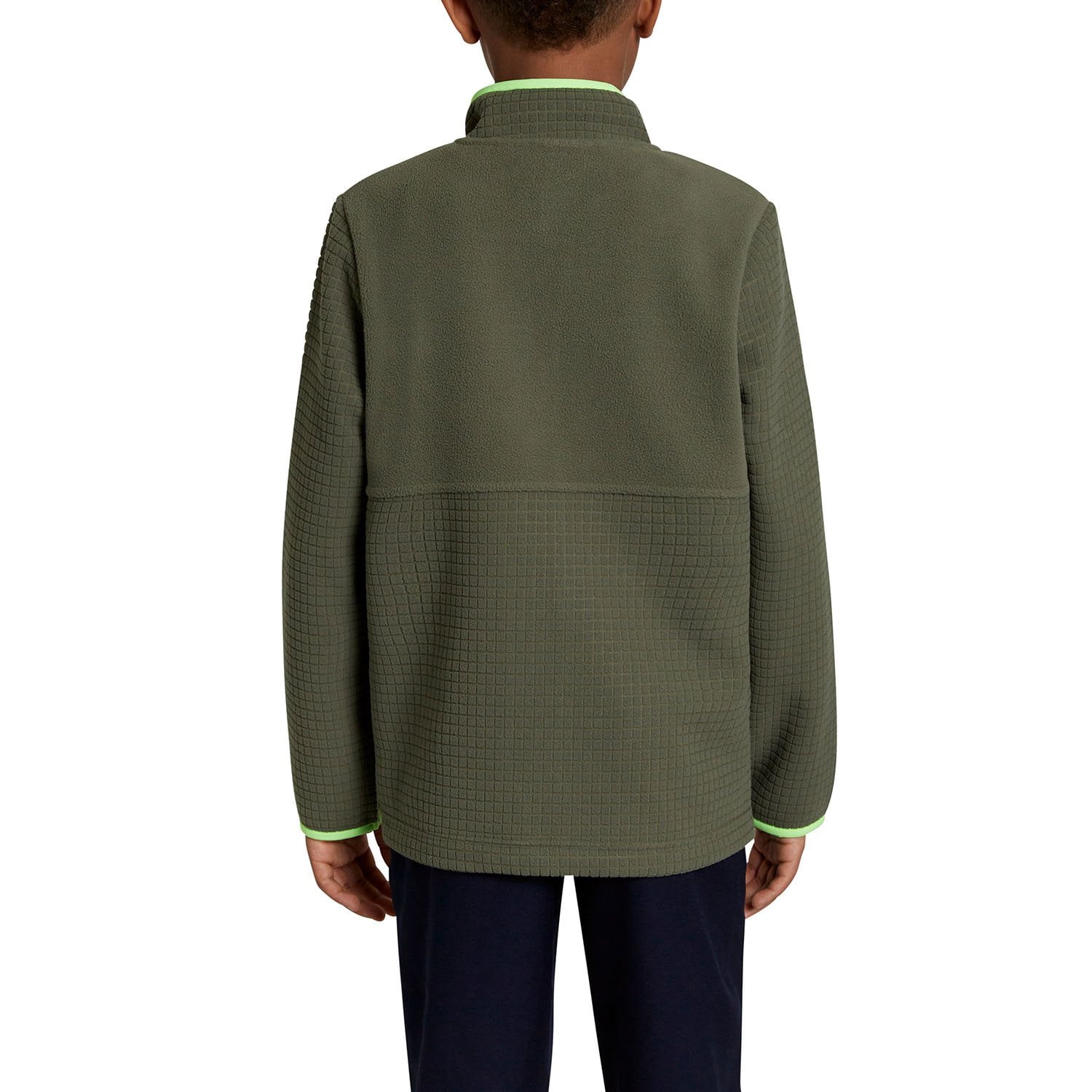 Lands' End Boy's Grid Fleece Zip Up - Samsclub.com