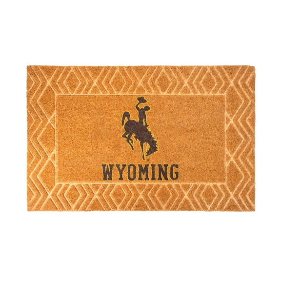 Logo Brands Wyoming Cowboys Coir Outdoor Mat