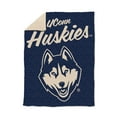 thumbnail image 1 of Logo Brands UConn Huskies Luxe Dreams Throw, 60" x 80", 1 of 6