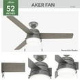 thumbnail image 1 of Hunter 52" Aker Indoor/Outdoor Rated Ceiling Fan with LED Light Kit and Pull Chain, Assorted Colors, 1 of 14