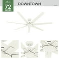 thumbnail image 4 of Hunter Downtown ENERGY STAR® Damp Rated Ceiling Fan and Wall Control - 72" & 60" Assorted Colors, 4 of 19