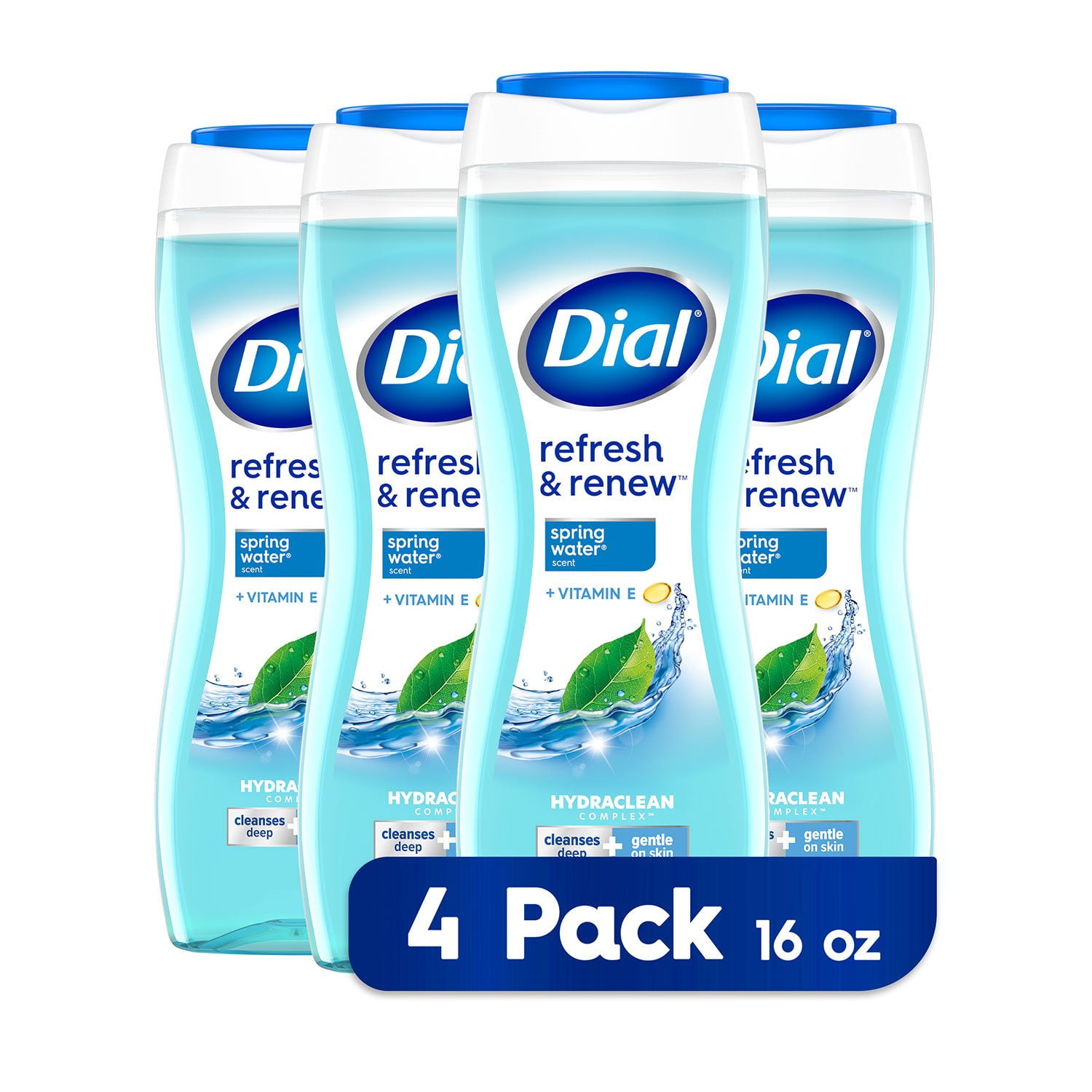 Dial Refresh Renew Body Wash, Spring Water, 16 pk