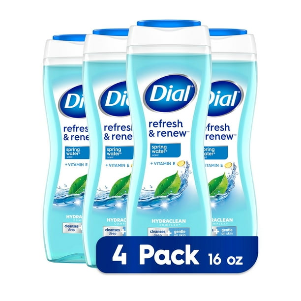 Dial Refresh Renew Body Wash, Spring Water, 16 pk