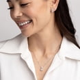 thumbnail image 7 of Lab White Sapphire Pendant and Earring Set in Sterling Silver, 7 of 9