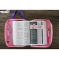 thumbnail image 6 of Medium Pink & Purple Butterfly Canvas Bible Cover for Girls, Bible Organizer, Zippered with Handle, 6 of 6