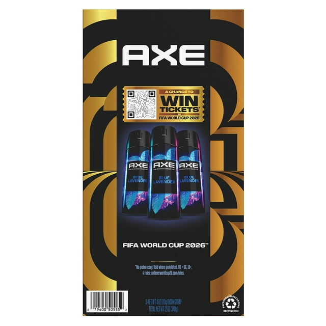 AXE Premium Deodorant Body Spray, Blue Lavender, 4 oz., 3 pk.