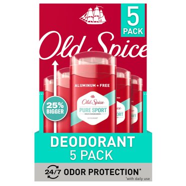 Old Spice Pure Sport Deodorant - 3oz Men's Antiperspirant & Body Odor Protection