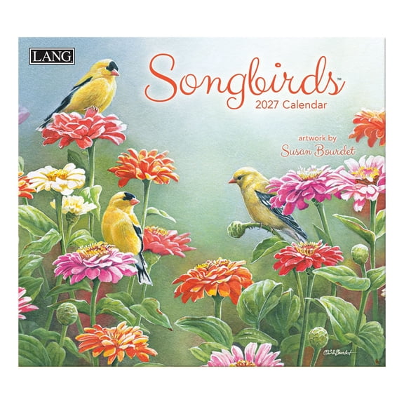 2027 Songbirds Wall Calendar by Susan Bourdet