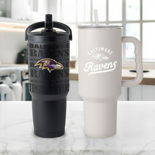 Logo Brands Baltimore Ravens Stainless Steel Tumbler Set