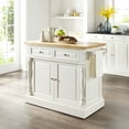 thumbnail image 1 of Crosley Furniture Oxford Butcher Block Kitchen Island with Microwave Stand, Storage Shelves, and Drawers, 1 of 10