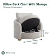 thumbnail image 7 of Studio Living Manchester Large Accent Chair in Olive Boucle Fabric, 7 of 10