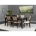 thumbnail image 1 of Colette 7-Piece Formal Dining Set with Motif, Brown, 1 of 18
