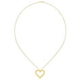 thumbnail image 2 of Open Heart Diamond Cut Pendant Necklace in 14K Gold, 2 of 5