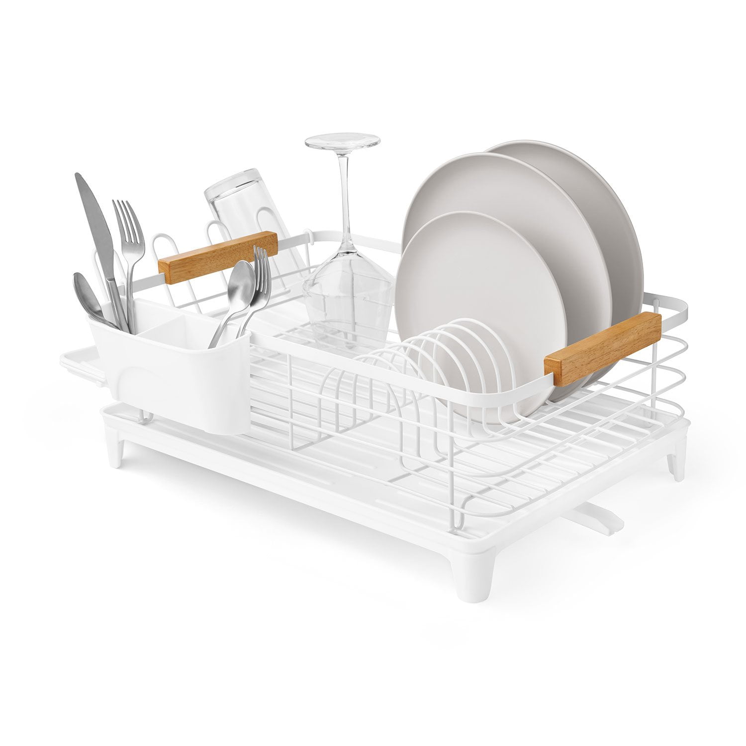 Member's Mark Modern Dish Rack With Utensil Caddy And Glassware Holder
