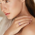 thumbnail image 6 of Princess Cut Gemstone & Diamond Eternity Ring in 14K Gold, 6 of 7