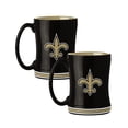 thumbnail image 1 of Logo Brands New Orleans Saints 14oz Relief Mug Set, 1 of 5