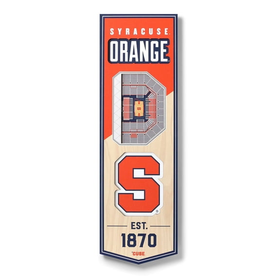 YouTheFan Syracuse Orange 6"x19" 3D Stadium View Banner