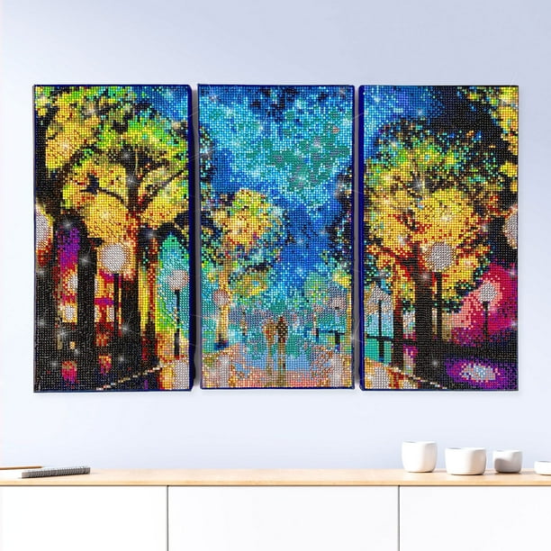 DIAMOND ART CLUB Sun Rays Landscape Diamond Painting Kit | 9" X 14" Canvas, Round Diamonds, Beginner Friendly